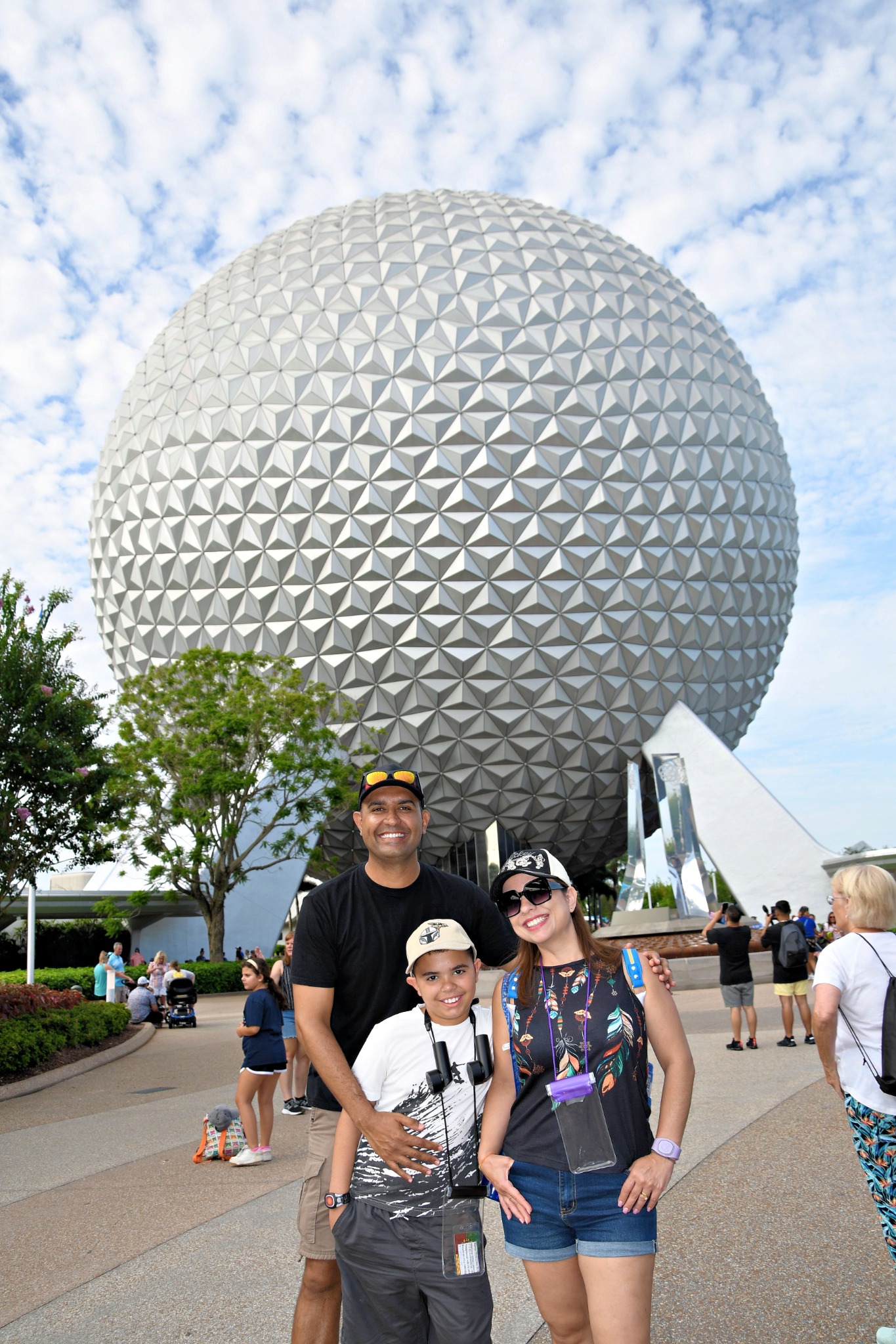 Vanessa, André e Guilherme em uma viagem em família